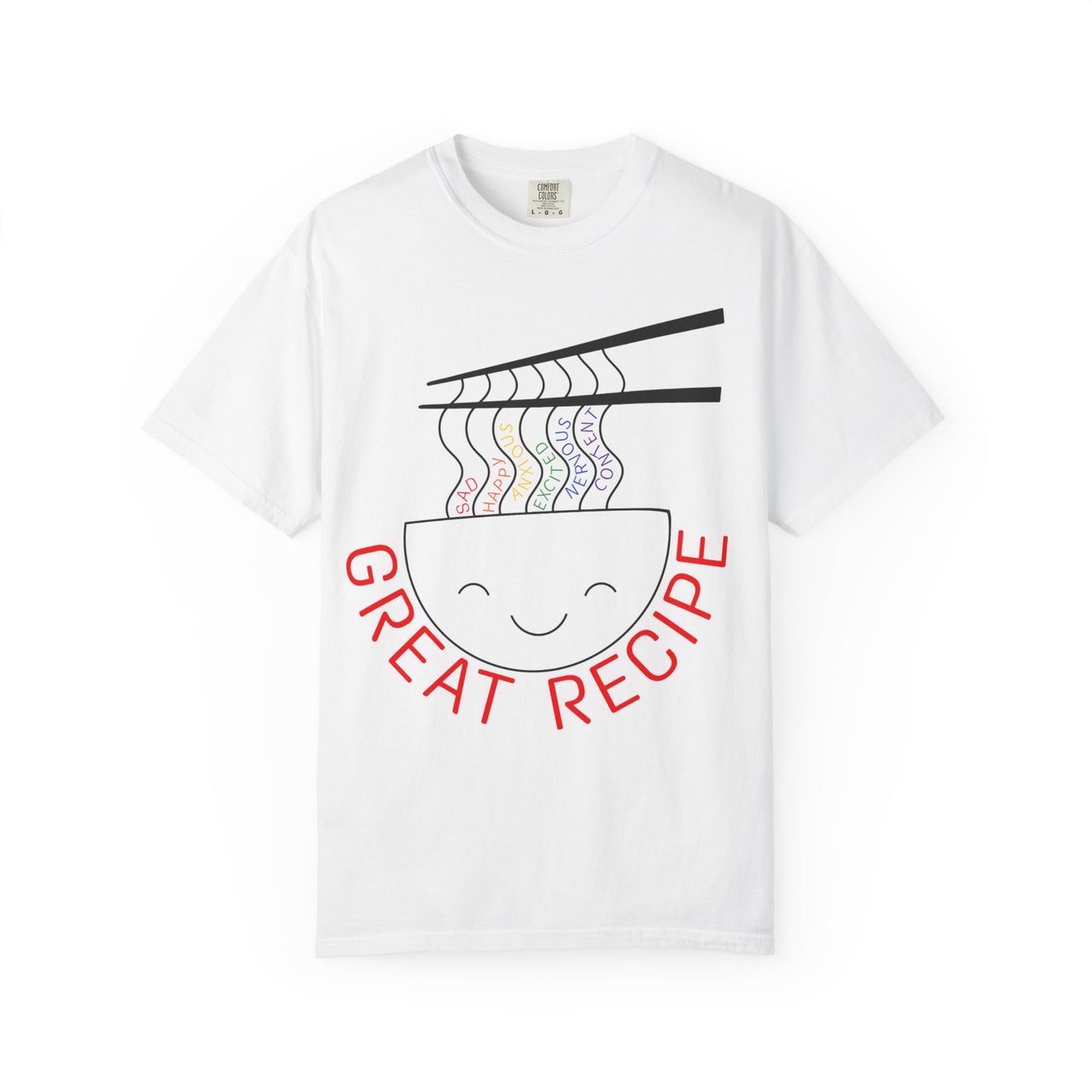 Cute Foodie Graphic T-Shirt - "Great Recipe" Design