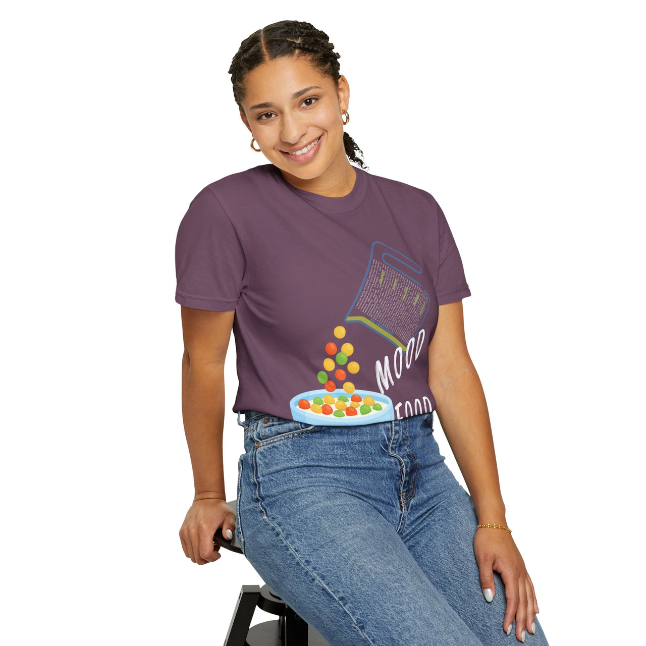 Mood Food T-Shirt - Fun Unisex Garment-Dyed Tee for Food Lovers & Mood Lifting Gifts