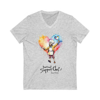 Emotional Support Chef V-Neck Tee - Unisex Jersey Shirt