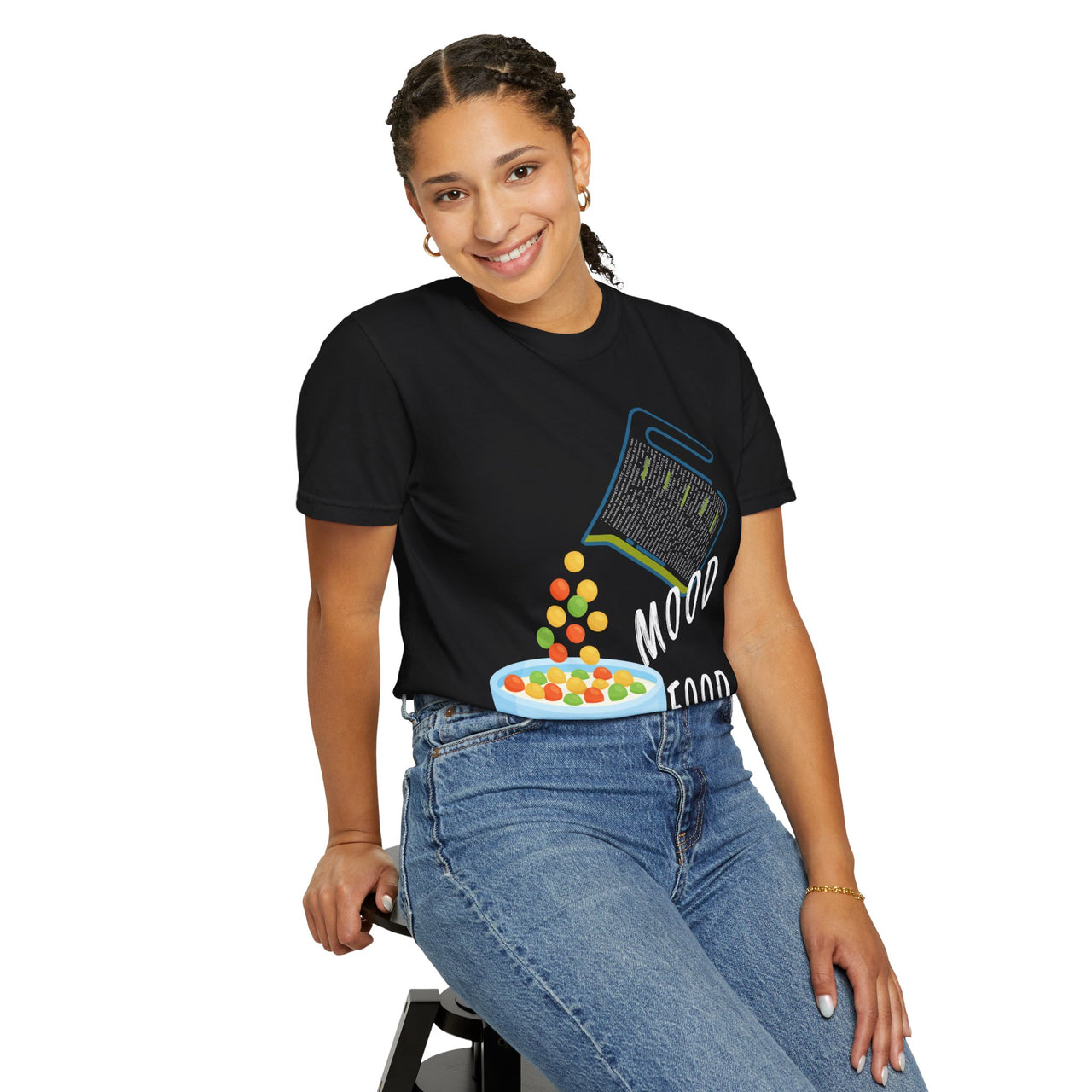 Mood Food T-Shirt - Fun Unisex Garment-Dyed Tee for Food Lovers & Mood Lifting Gifts